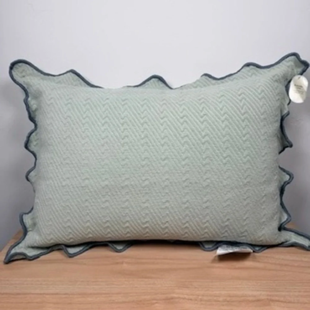 Threshold x Studio McGee Textured Herringbone Lumbar Pillow Sage Mirage 14x20